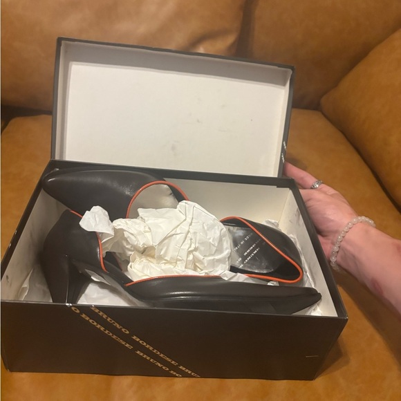 WOMEN’S BRUNO BORDESE HEELS size US 5 EUR 39 1/2 NEW HOT ITALY BLACK HIGH HEELS - Picture 6 of 16